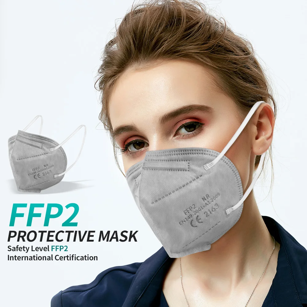 KN95 Mask Gray CE FFP2 Face Mouth Facial Masks 5 Layers Filter Reusable Protective 95% Respirator ffp3 Mascarillas ffpp2 | Безопасность