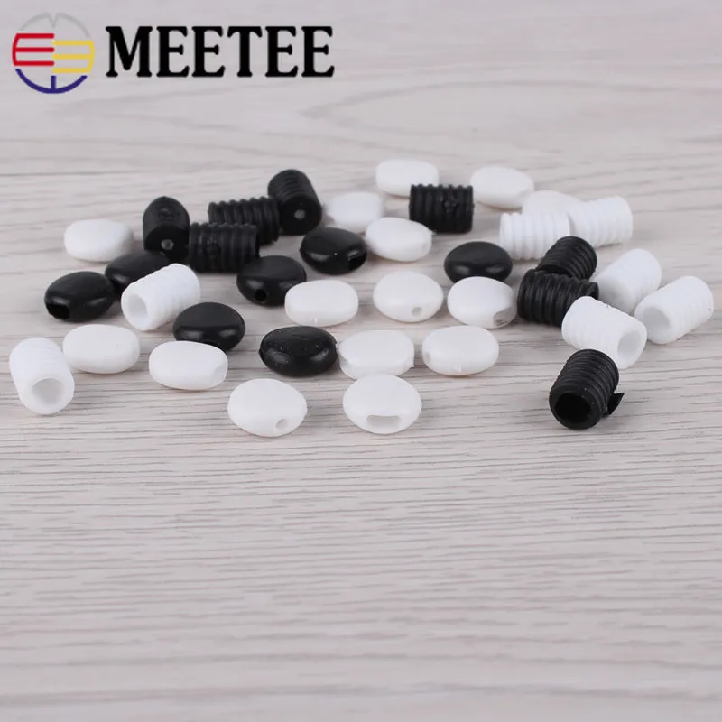 Meetee 1000 шт. силиконовые пряжки для Handemade ушной канат Отрегулируйте Пряжка стопора