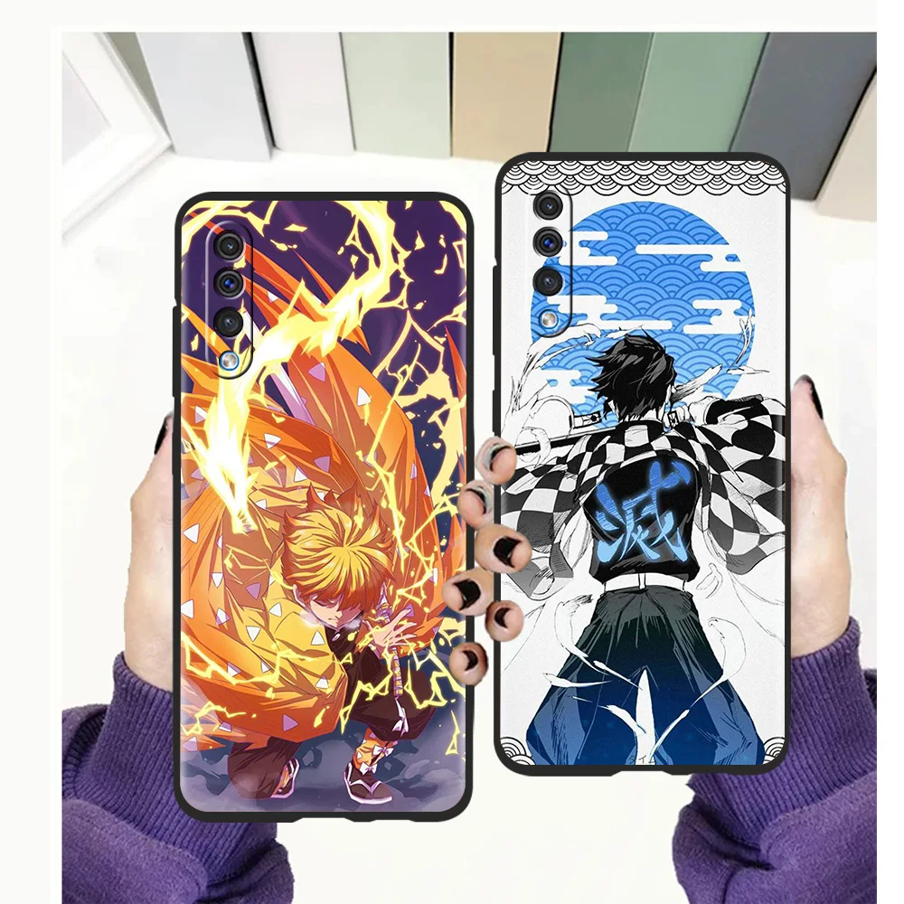 

Anime Kimetsu No Yaiba Phone Case for Samsung Galaxy A12 A22 A02 A03 A03S A50 A70 A40 A10 A20 A30 Luxury Silicone Soft Cover TPU