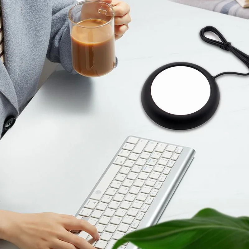 Hoomall 1 шт., USB подогреватель чашек из древесины, портативный коврик для кружек для напитков, электрический подогреватель кружек