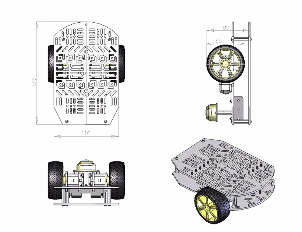 2WD платформа робот шасси Arduino образование умный автомобиль DIY робот автомобиль с кодом скорости