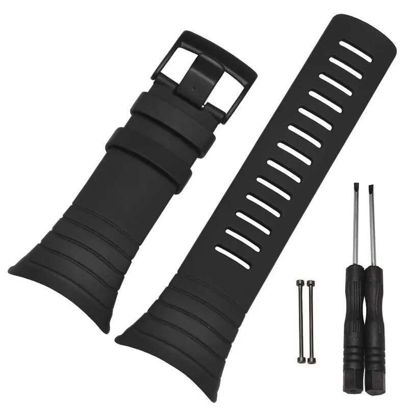 Sports Watch band Silicone Bracelet Strap Band For Suunto Core Watch Strap Wristband Strap +Clasp Screw +Tool