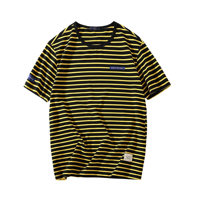 SingleRoad Мужская футболка оверсайз 2020 летняя полосатая хлопковая в стиле хип-хоп