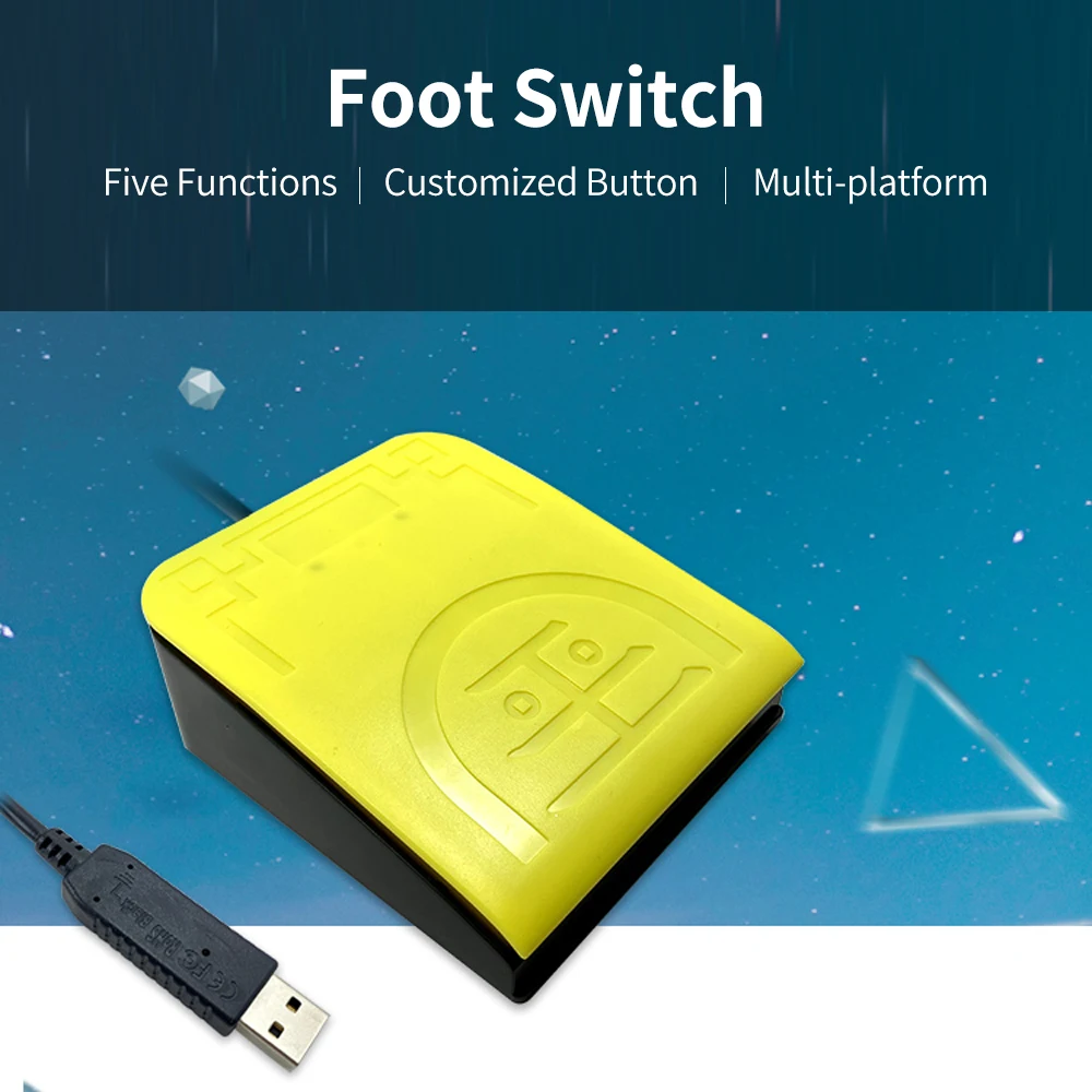 Ножной переключатель сигнала USB настраиваемый для сочетаний клавиш мыши