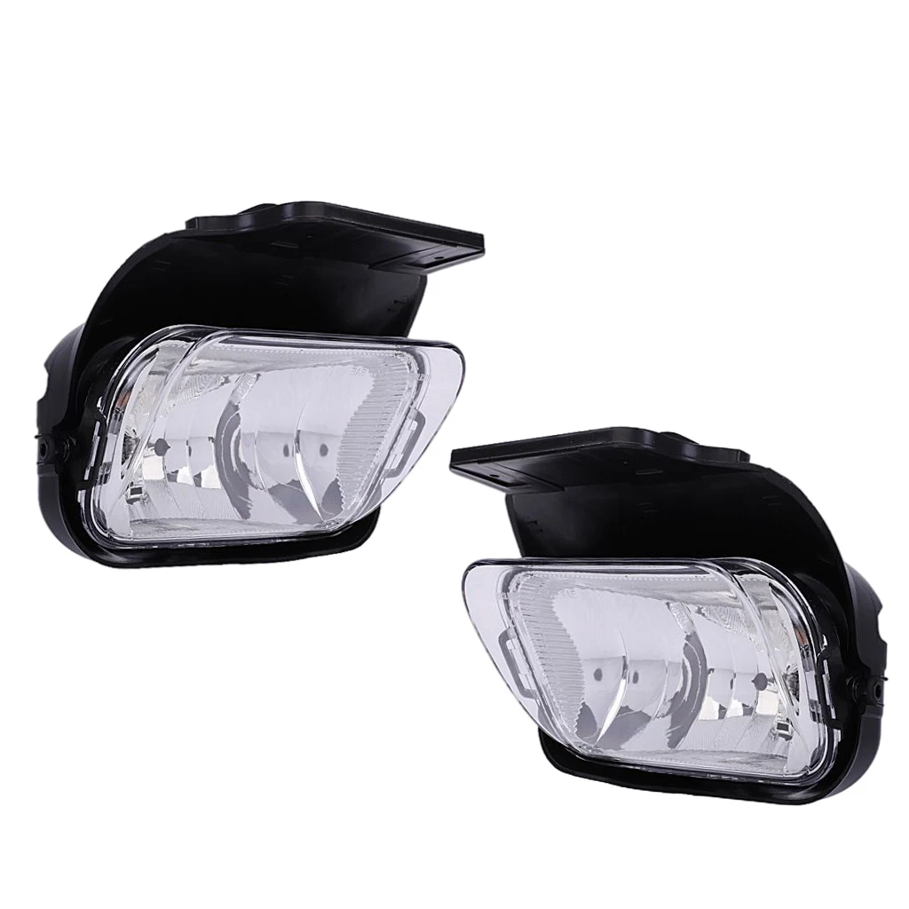 

2x Clear Lens Fog Lights Lamps Bulbs for Chevy Silverado 1500 2500 3500, Spare Parts