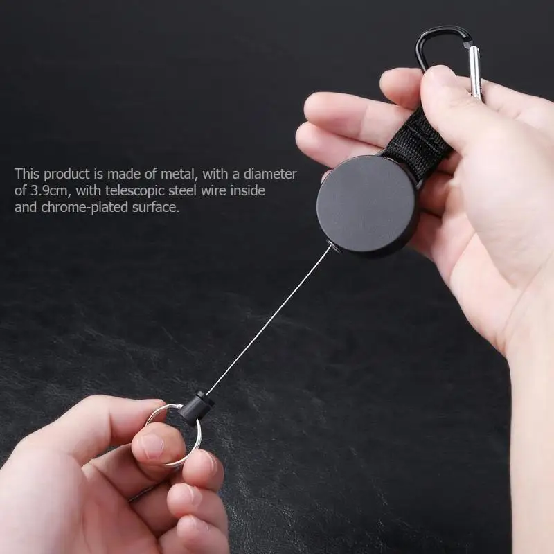 Безопасность анти потеря веревка грабитель Quickdraw выдвижной брелки автоматически