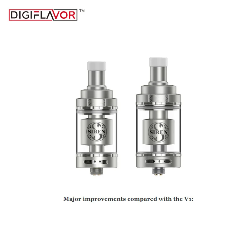 Оригинальный атомайзер Digiflavor Siren V2 GTA MTL бак 2 мл диаметр 22 мм и 9 регулировки