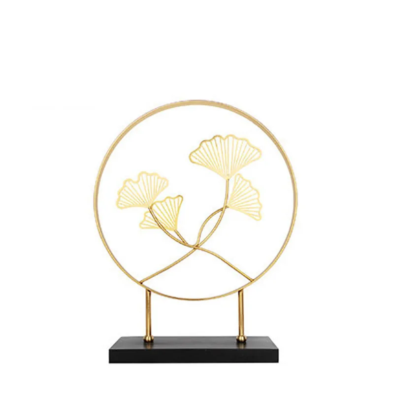 

Chinese Zen Ginkgo Biloba Ornaments Metal Statue Study Classical Furnishings Vintage Home Decoration Zinc Alloy Crafts Sculpture