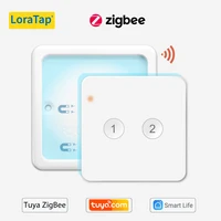 tuya zigbee 3 0 wireless eu 2 gang remote control switch compatible with smart life home assistant zigbee2mqtt diy