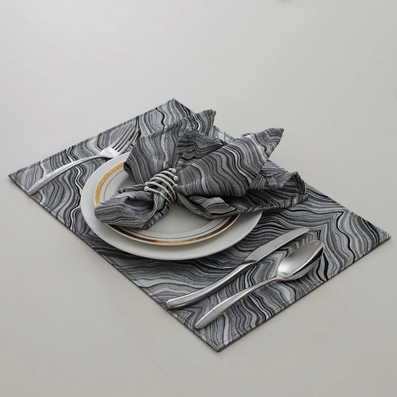 Современные Вязаные квадратные отельные складные салфетки из ткани для столовой