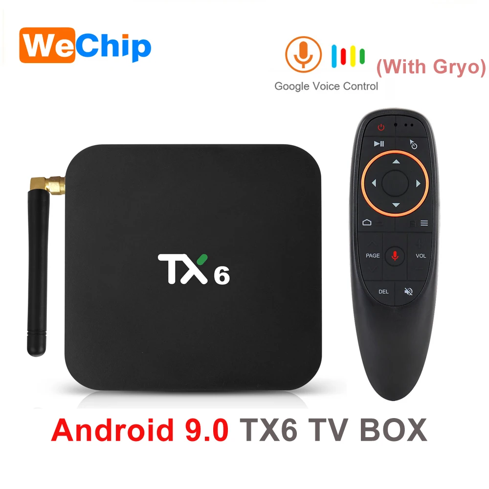 ТВ-приставка TX6 android 9 0 Allwinner H6 4 Гб DDR3 32 ГБ/64 EMMC 2 ГГц 5 Wi-Fi BT4.1 поддержка 4K H.265 Youtube