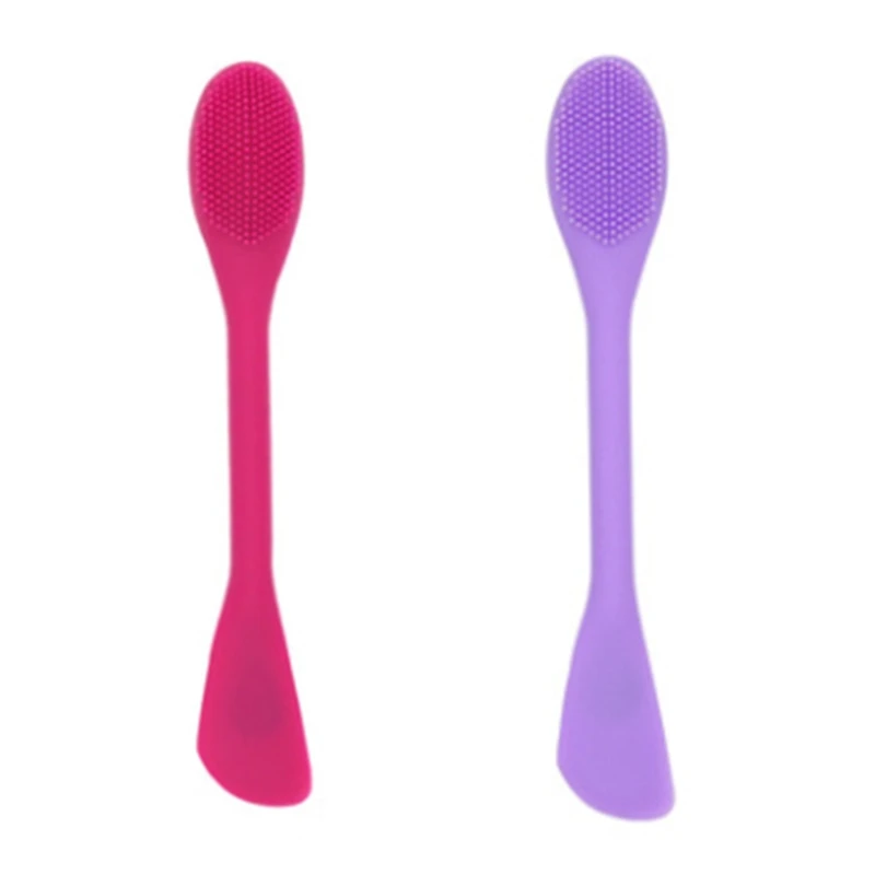 

2pcs Silicone Face Mask Brush Applicator Makeup Brush Double-Ended Facial Masks Brushes for Mud Clay Charcoal Mixed Mask