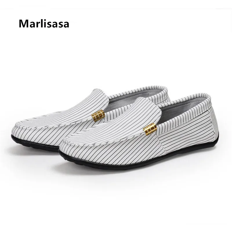 

Marlisasa Male Fashion High Quality Black Stripe Driver Shoes Men Casual Plus Size Red Work Shoes Chaussures Pour Hommes F5525