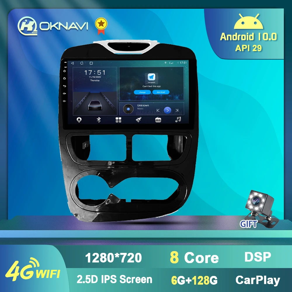 Автомагнитола OKNAVI 2 Din Android 9 0 мультимедийный видеоплеер для Renault Clio 4 2012 2016 аудио