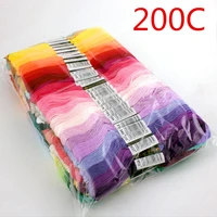 200 pcs random color floss skein cross stitch thread diy silk line branch threads similar thread embroidery thread