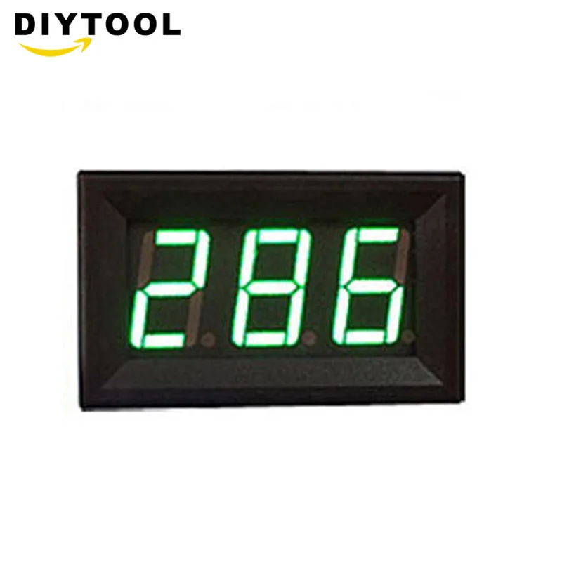 DIY Мини вольтметр тестер цифровой напряжения батарея DC 5V-120V красный зеленый синий