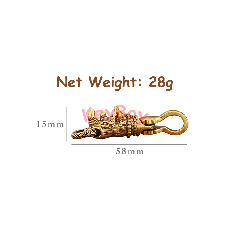 Медная головка носорога автомобильный брелок подвеска на поясную пряжку