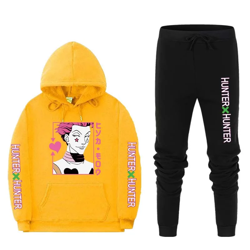 

Anime Hunter x Hunter Hoodie+Sweatpants Men Woman Sweatshirt Tracksuit 2 Pieces Sets Ropa Hombre Jogging Autumn Winter Clothing