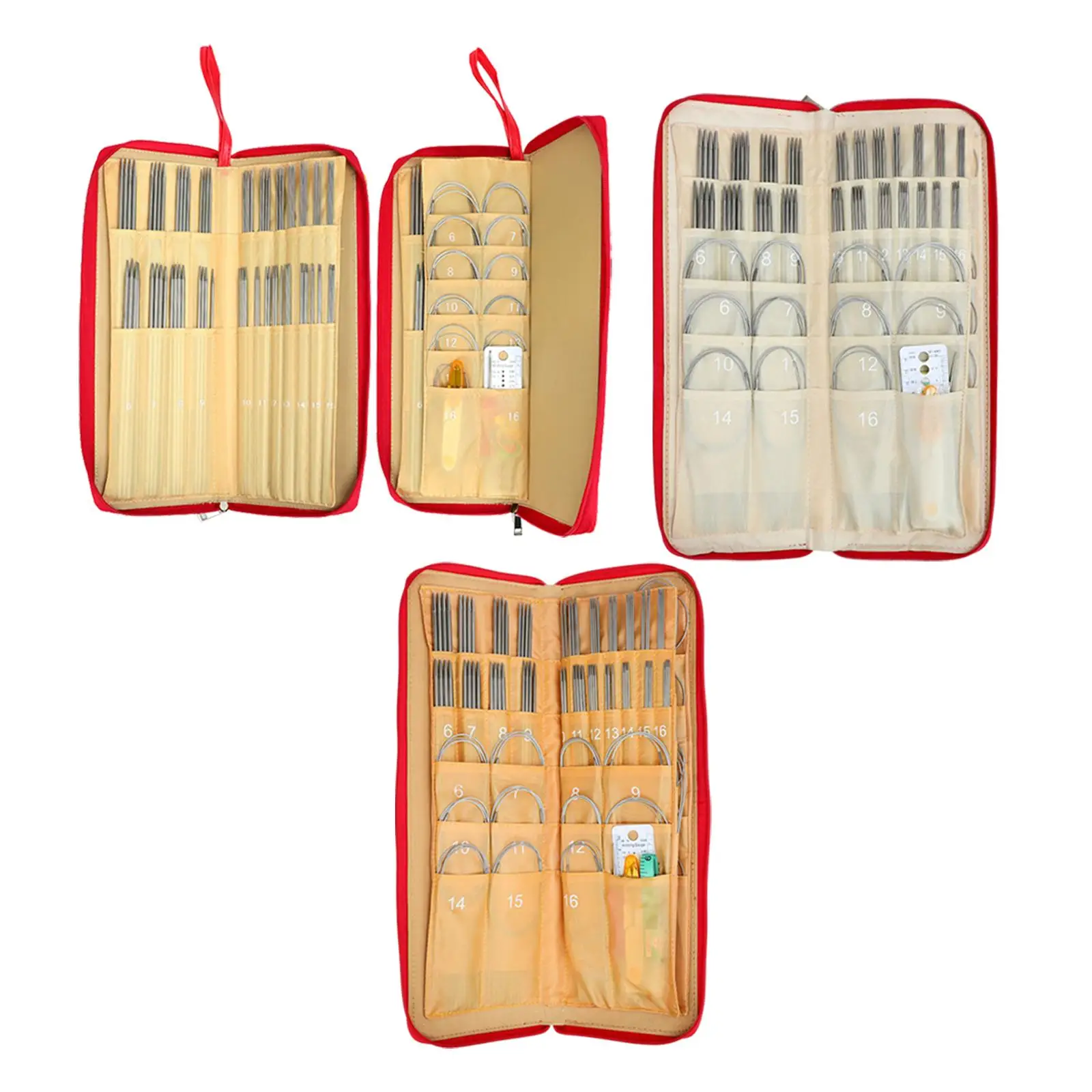 

Набор спиц для вязания из нержавеющей стали, 43 см, 65 см, 80 см