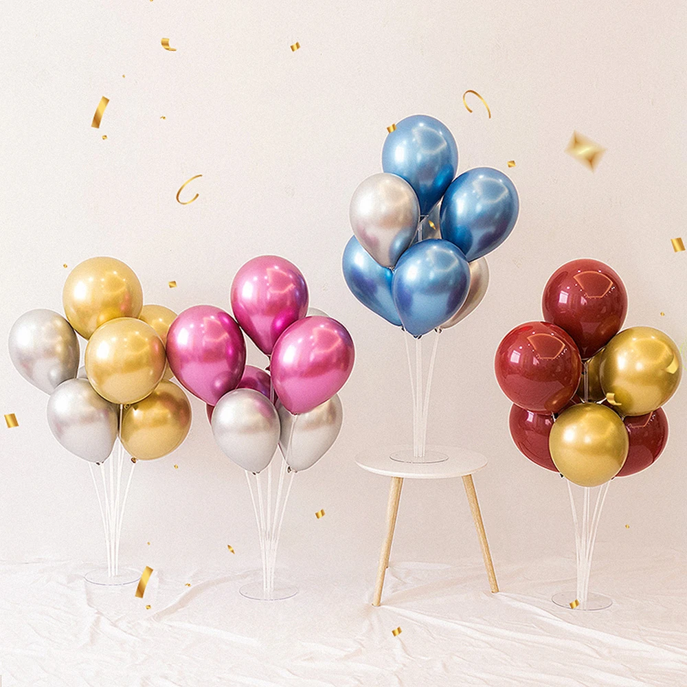 10 шт./лот 12 дюймовое металлическое цвет хром латексные воздушные шары День