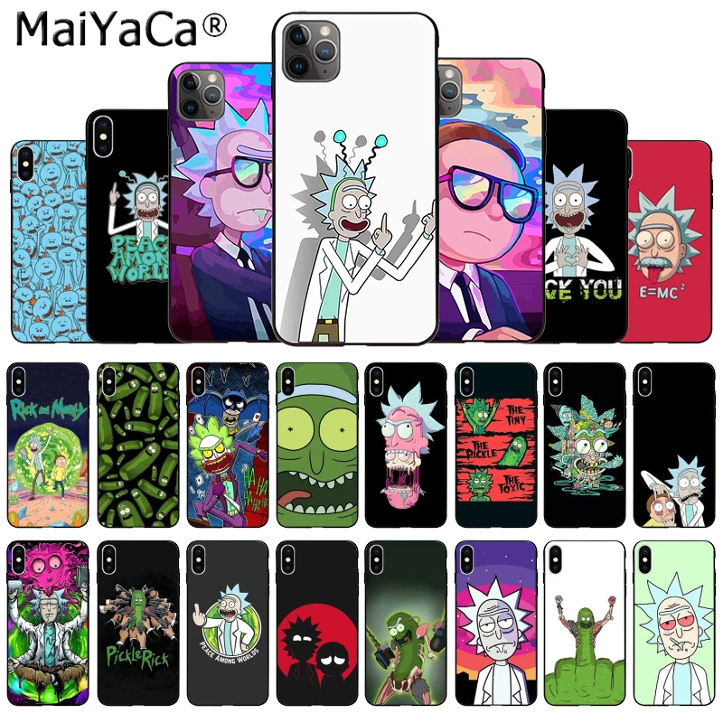 MaiYaCa Мягкий ТПУ силиконовый роскошный телефон мультфильм мариновка Рик и Морти для Apple iPhone11 pro 7 8 66S Plus X XS MAX 55S SE XR