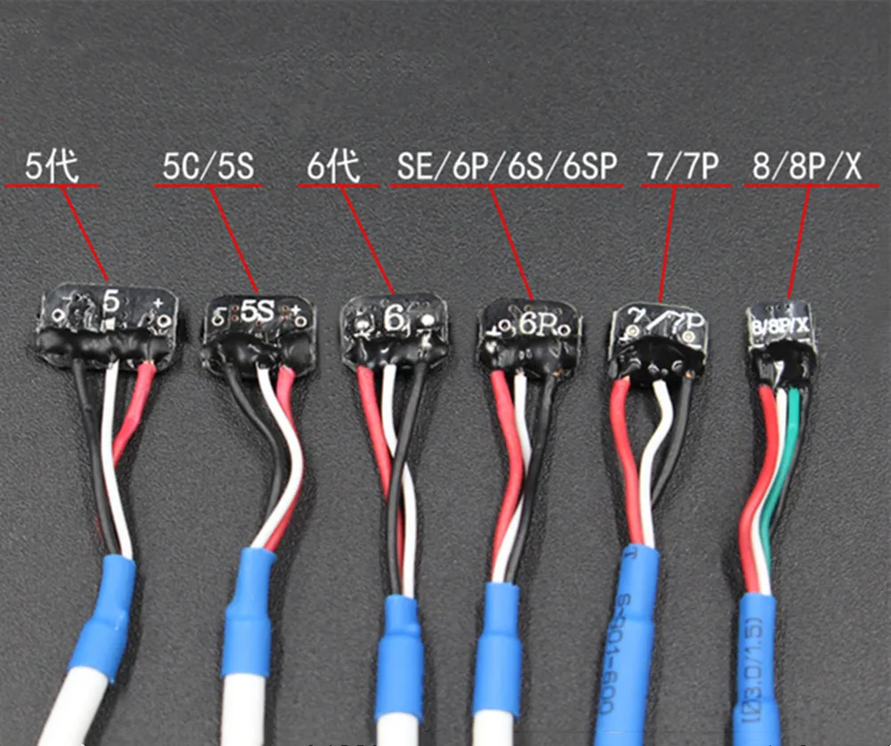 

W2018 Boot Power Wire DC Supply Test PCB Repair Cable For IPhone 5/5C/5S/6/SE/6P/6S/6SP/7/7P/8/8P/X Set Repair Tool