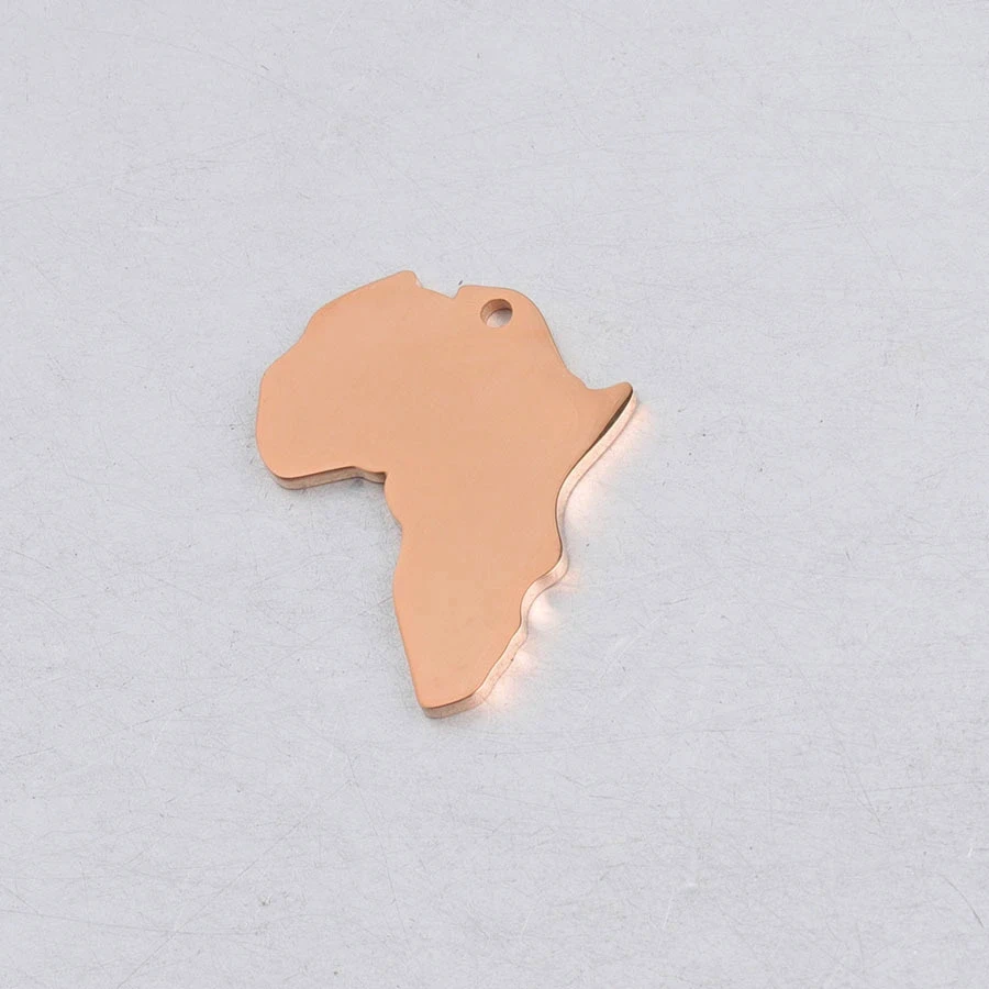 

Fnixtar 20Pcs Cute Africa Map Charms Mirror Polish Stainless Steel Charms For Making Necklace Bracelets Keychain Anklet Jewelry