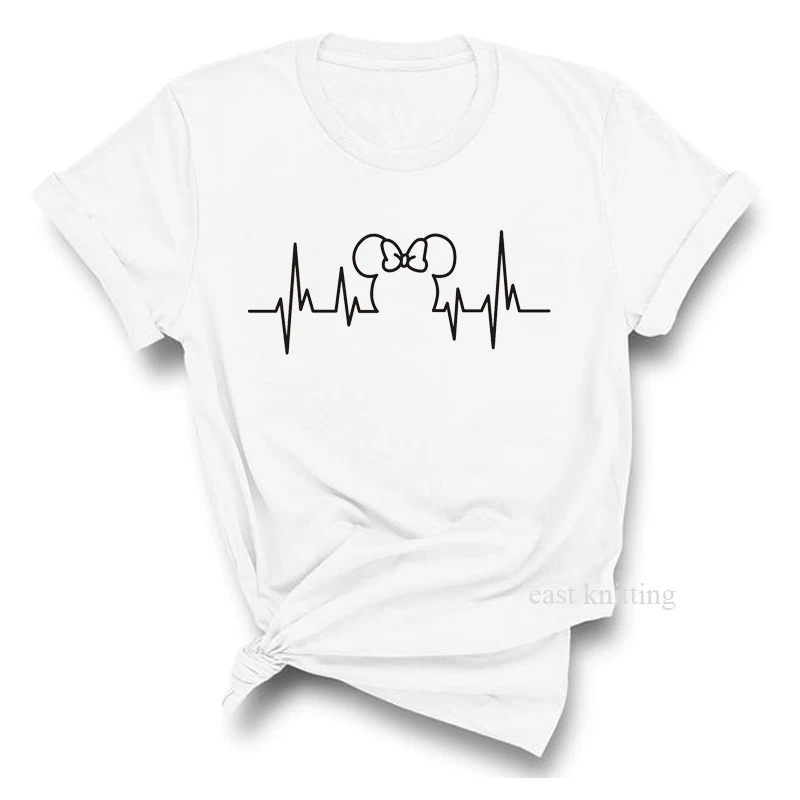 0957-white Heartbeat Lifeline, собачья Лапка, кошачья лапка, женская футболка, Halajuku, повседневная забавная футболка, унисекс, для девушек, топ, футболки, хипстер, Прямая поставка - Цвет: 0957-white