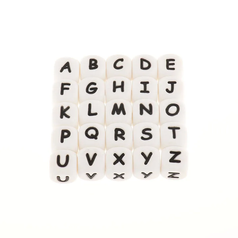 Fkisbox-Cuentas de silicona con letras del alfabeto ingl&eacute;s, mordedor sin Bpa, joyer&iacute;a de dentici&oacute;n para beb&eacute; de grado alimenticio, juguete de ense&ntilde;anza de enfermer&iacute;a, 12mm, 100 Uds.-3