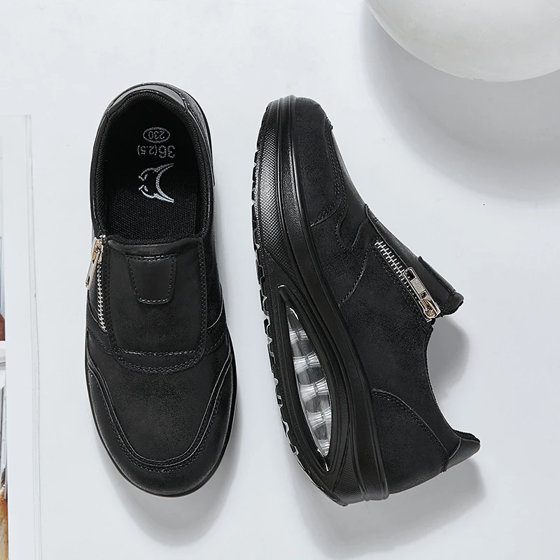 Кроссовки женские на танкетке водонепроницаемая обувь с воздушной подушкой