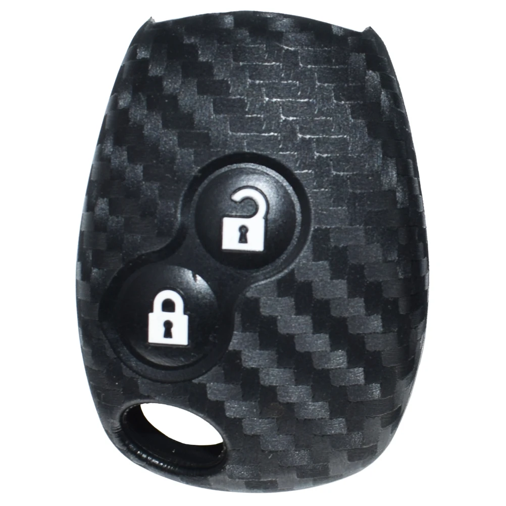 Силиконовый чехол для автомобильного ключа из углеродного волокна с 2 кнопками