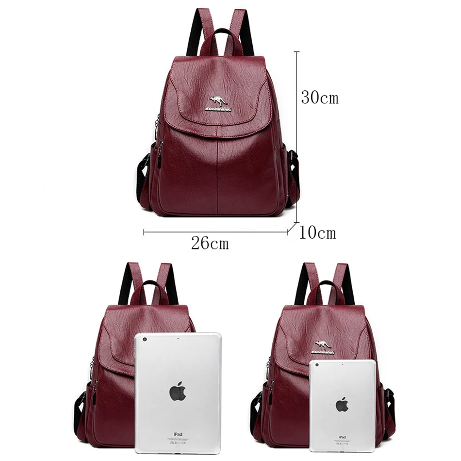 Женский кожаный рюкзак Bagpack дизайнерские сумки на плечо для женщин 2020 школьные