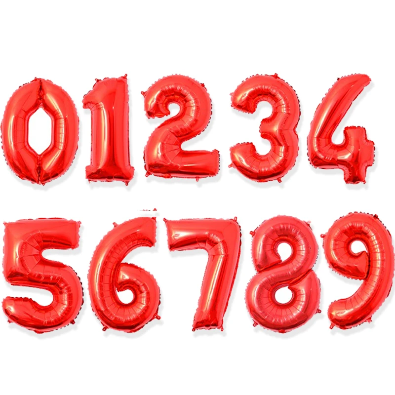 Гелиевые цифры-цифры в виде цифр 32 дюйма украшение для дня рождения вечерние