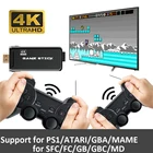 Игровая консоль 4K HD TV 2,4G с двойным беспроводным контроллером для GBACPSPS1 10000 классических игр, игровая Ретро консоль с выходом HD
