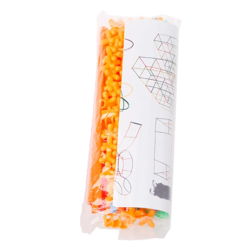 

100Pcs Colorful Plastic Straw Assembled Building Blocks Children Educational Toy