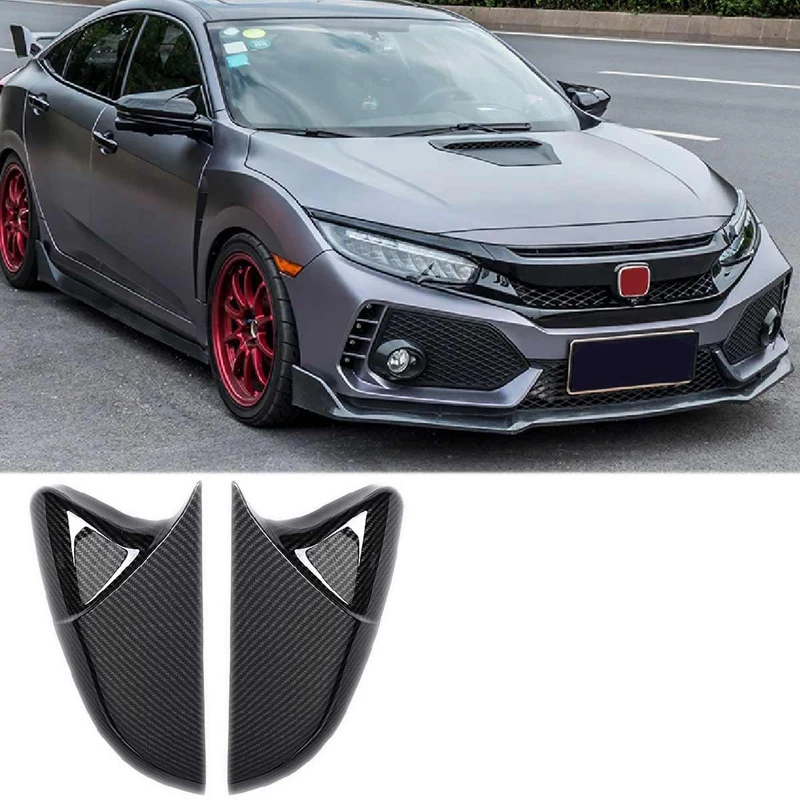 Для Honda Civic 10Th 2016 2017 2018 Роговая форма Abs углеродное волокно Стиль боковое зеркало