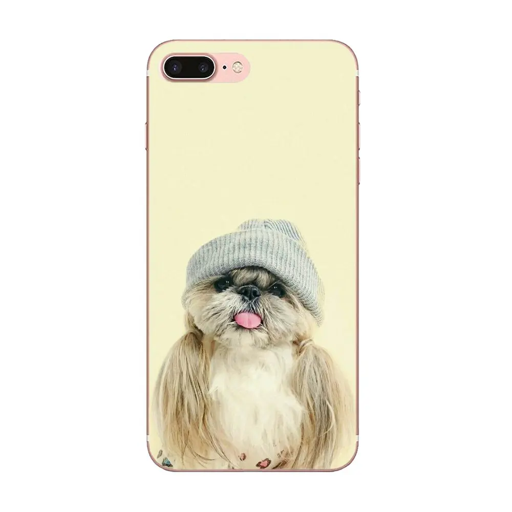 Мягкий ТПУ дизайн под заказ для Xiaomi Redmi Note 2 3 3S 4 4A 4X 5 5A 6 6A Pro Plus Shih Tzu Shitzu щенки собаки