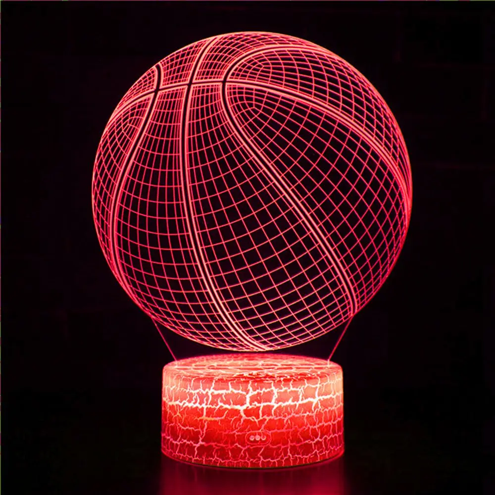 

3d Illusion Night Lamp Basketball Ball Hologram Acrylic Nightlight for Room Decor Unique Gift for Student Bedroom LED Night Ligh