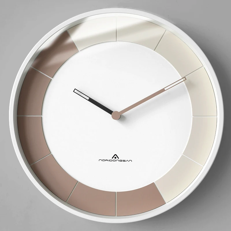 Nordic Metal Wall Clock Office Round Simple Living Room Modern Silent Reloj De Pared Moderno DE50WCYY | Дом и сад
