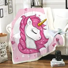 Одеяло из шерпы с 3D принтом единорога, лошади, покрывало на диван, постельное белье для путешествий, выход, бархатное плюшевое покрывало, Флисовое одеяло, покрывало 05