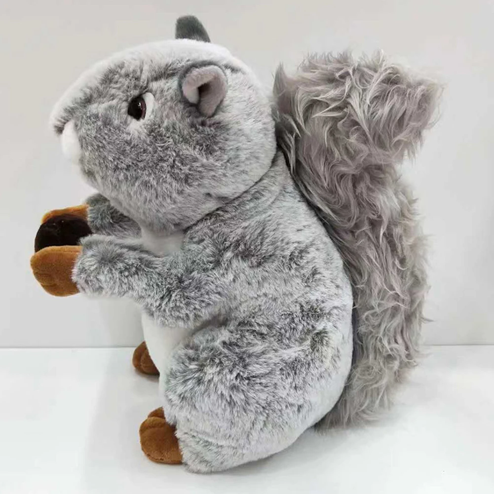 

Cute Simulation Squirrel Animal Stuffed Doll Soft Fluffy Throw Pillow Kids Toy Cartoon Gift for Kids