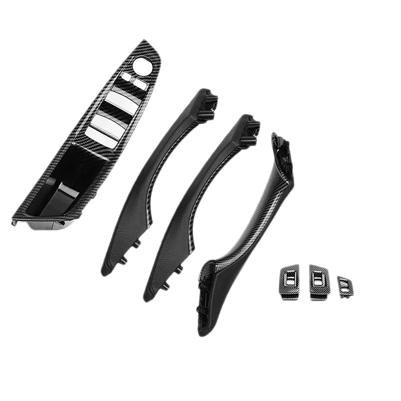 

Carbon Fiber Door Window Switch Panel Interior Handle Cover Trim For-BMW 5 Series F10 F11 F18 520I 523I 525I 528I LHD