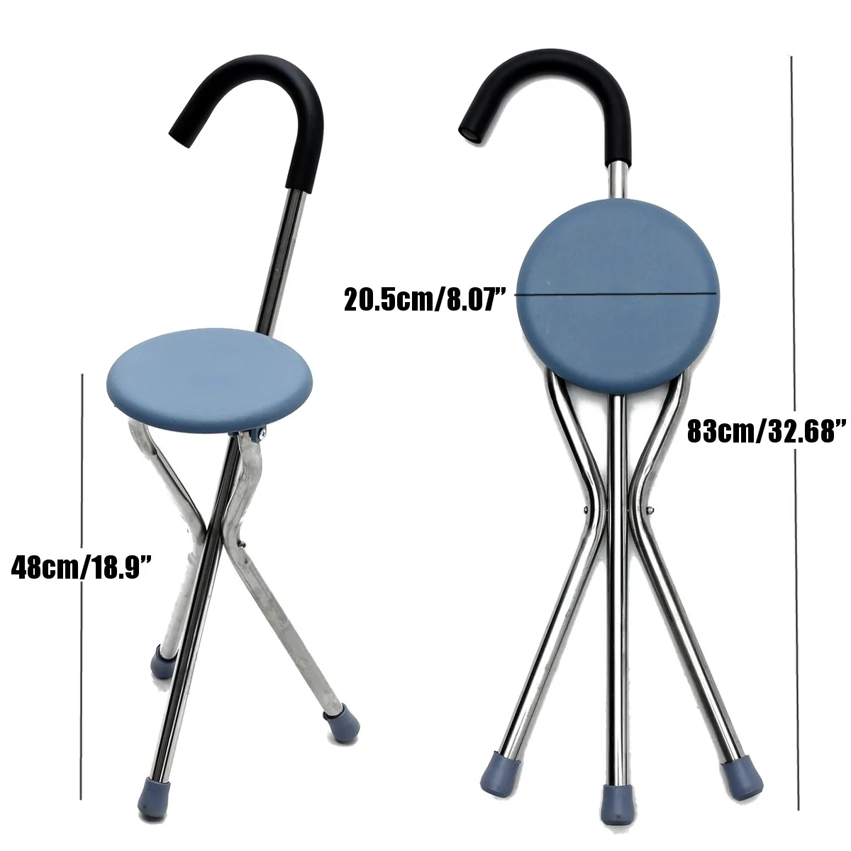 

Walking Stick Chair Aluminum Walkers For Elderly Folding Elderly Walker Cane With Seat Walking Stick Old People 2 in 1 Walk/Sit