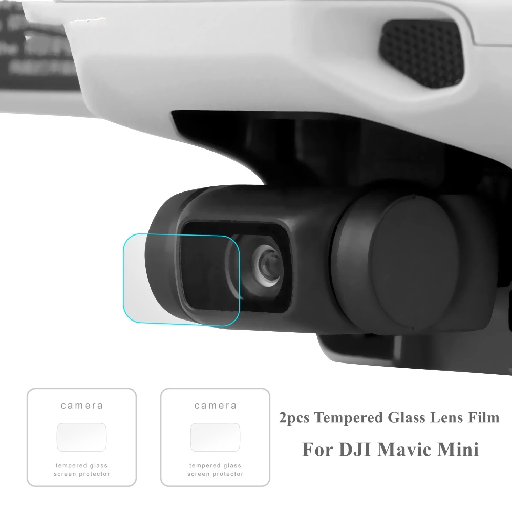 

2Pcs Mavic Mini 2 Screen Protector Compatible 9H Hardness Anti-Scratch Tempered Glass Lens Film for DJI Mavic Mini 2 Accessories