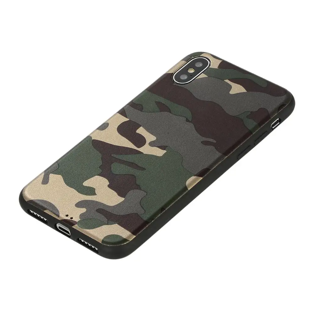 Армейский зеленый камуфляжный чехол для iPhone X 5 5S SE 6 6S 7 8 Plus XR XS Max мягкий