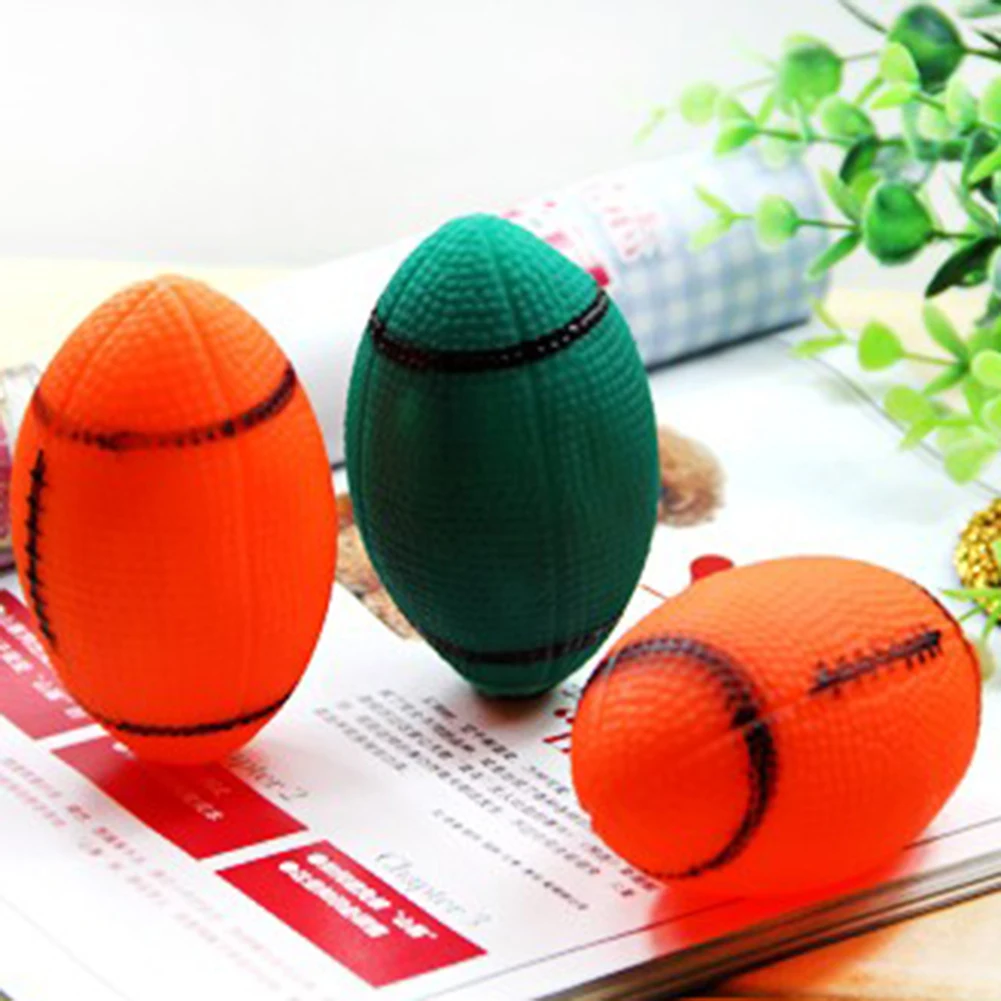 1pc Pet Puppy Chew Bite Rugby Ball Squeaker Squeaky Training Sound Toy Dog Gift | Дом и сад
