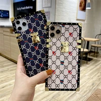 luxury square love heart leather phone case for iphone 11 pro max xr xs max x 7 8 plus se cases for samsung s10 s9 s8 plus cover