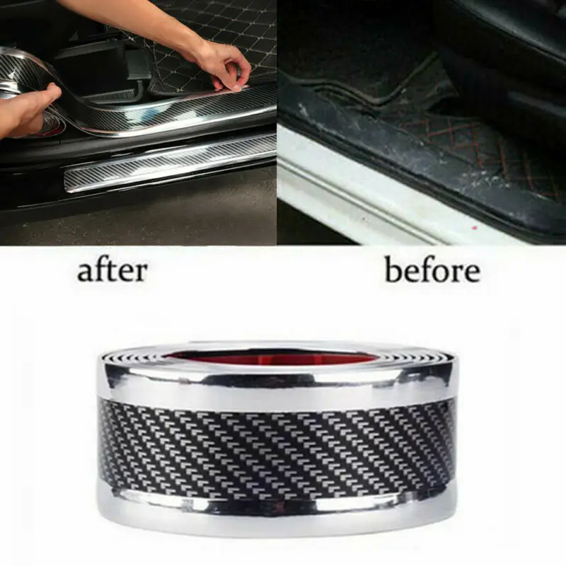 

PVC Sticker Trucks SUV 2pcs Scratch-proof Carbon Fiber Vinyl Accessories Car