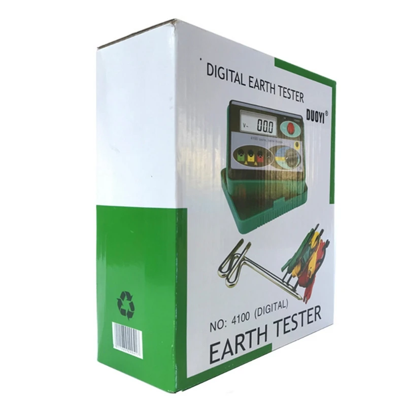 

203F Digital Earth Ground Resistance Tester Multimeter Power Systems Inspection Tool Resistance Measurer 0-2000 Ohm