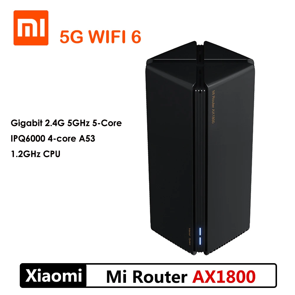 Новейший маршрутизатор Xiaomi AX1800 Wifi 6 гигабитный 2 4G 5 ГГц ядер двухдиапазонный OFDMA с